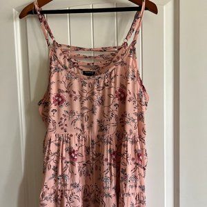 Torrid Pretty in Pink Floral Babydoll Tank